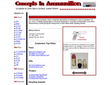 Tablet Screenshot of conceptsinammunition.com